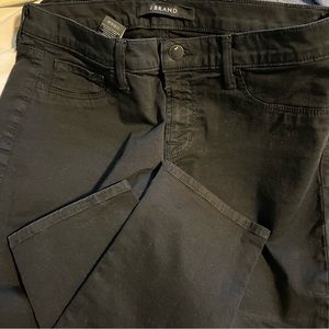 J Brand black pants with ripped knees